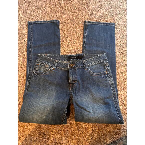 Calvin Klein regular wash size 4 blue boot cut jeans  - Picture 1 of 7